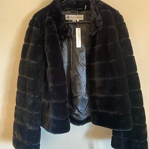 NWT TRINA TURK FAUX FUR COAT